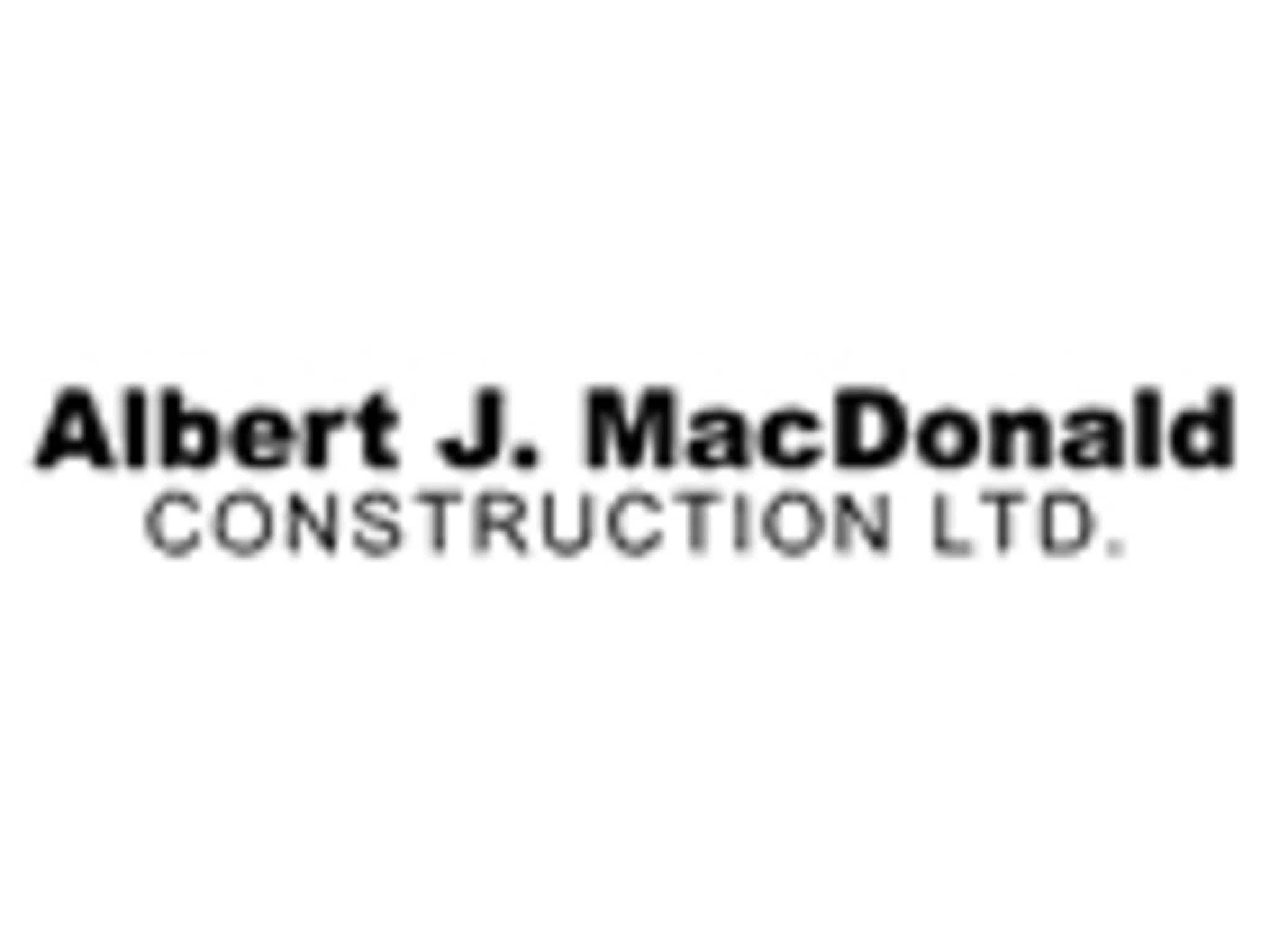 photo Albert J. MacDonald Construction Ltd.