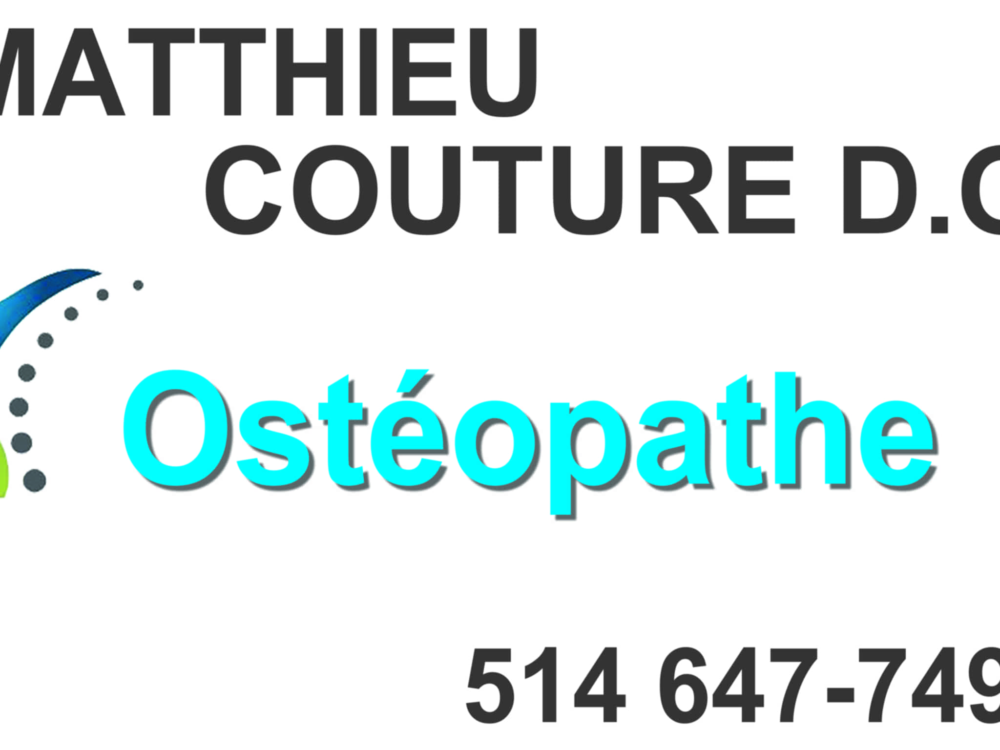 photo Matthieu Couture D.O. - Ostéopathe