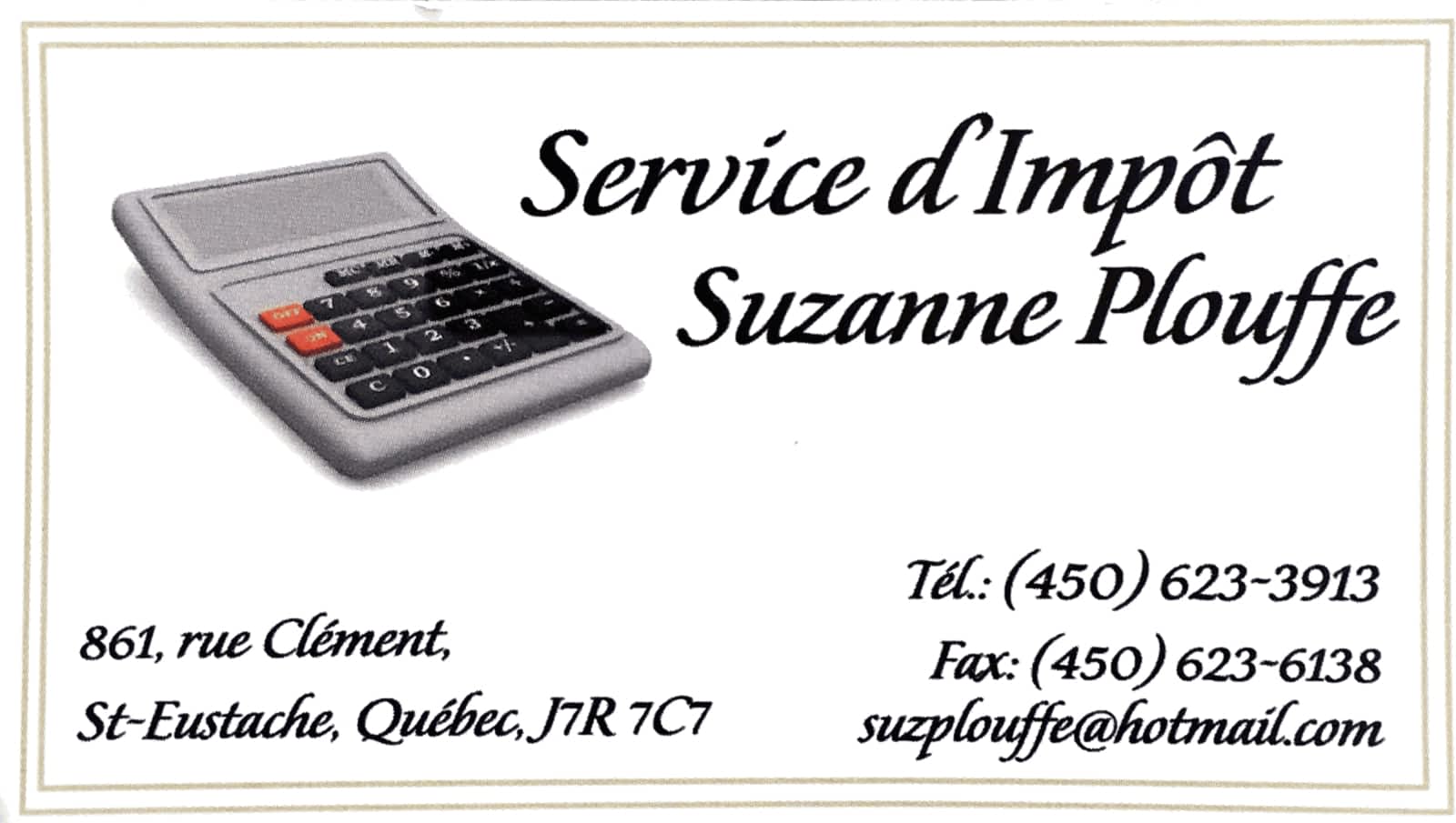 Service D Impots Suzanne Plouffe Opening Hours 861 Rue Clement Saint Eustache Qc