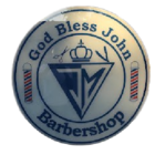 God Bless John's Barber Shop - Logo