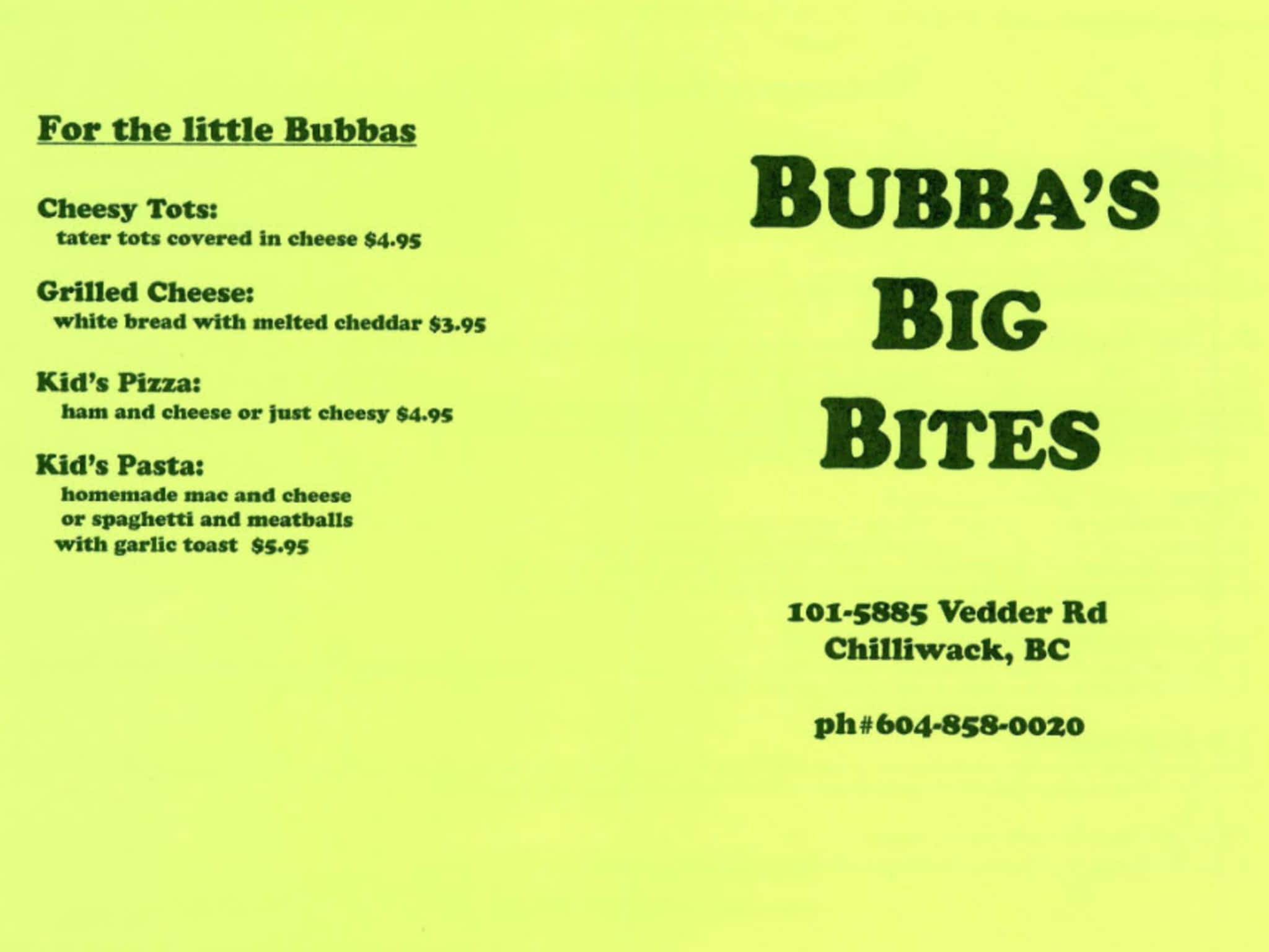 photo Bubba's Big Bites