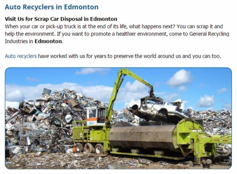 General Recycling Industries Ltd Edmonton, AB 4120 84 Ave NW Canpages