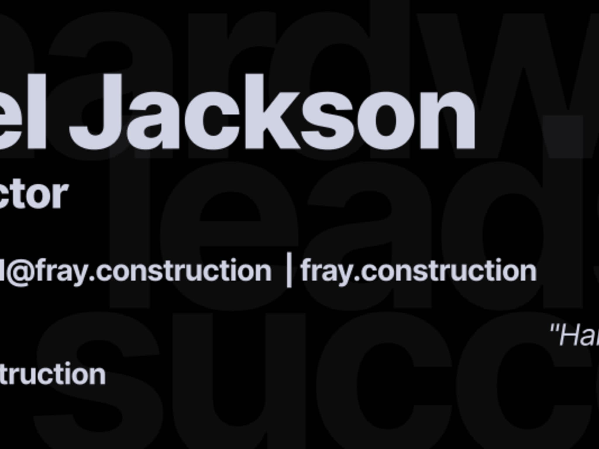 photo Fray Construction Ltd.