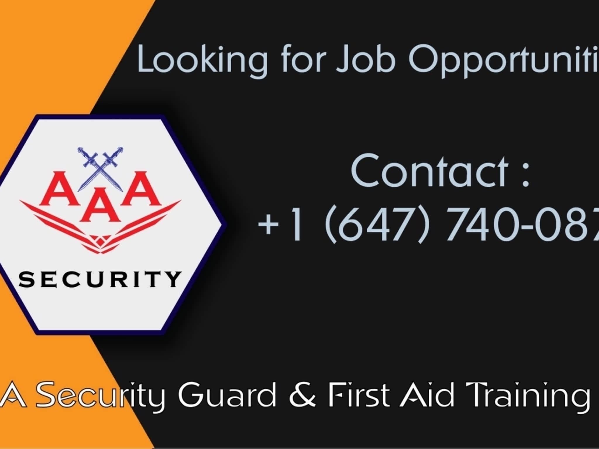 photo AAA Security Guard & First Aid Training Inc.
