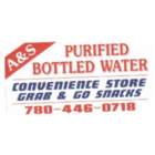 A&S Purified bottled water convenience store grab & go snack - Logo