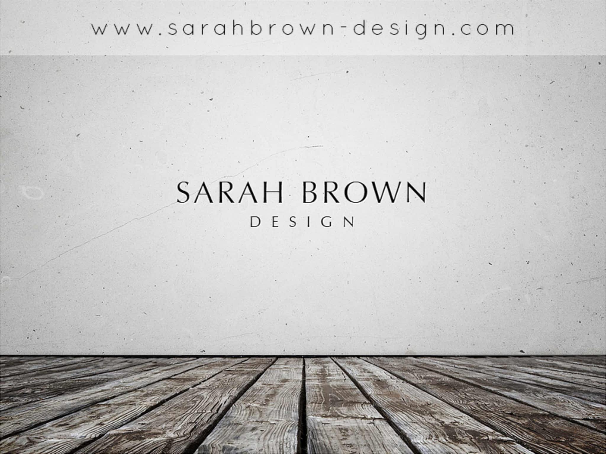 photo Sarah Brown - Design