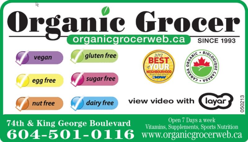 The Organic Grocer - Surrey, BC - 508-7380 King George Blvd | Canpages