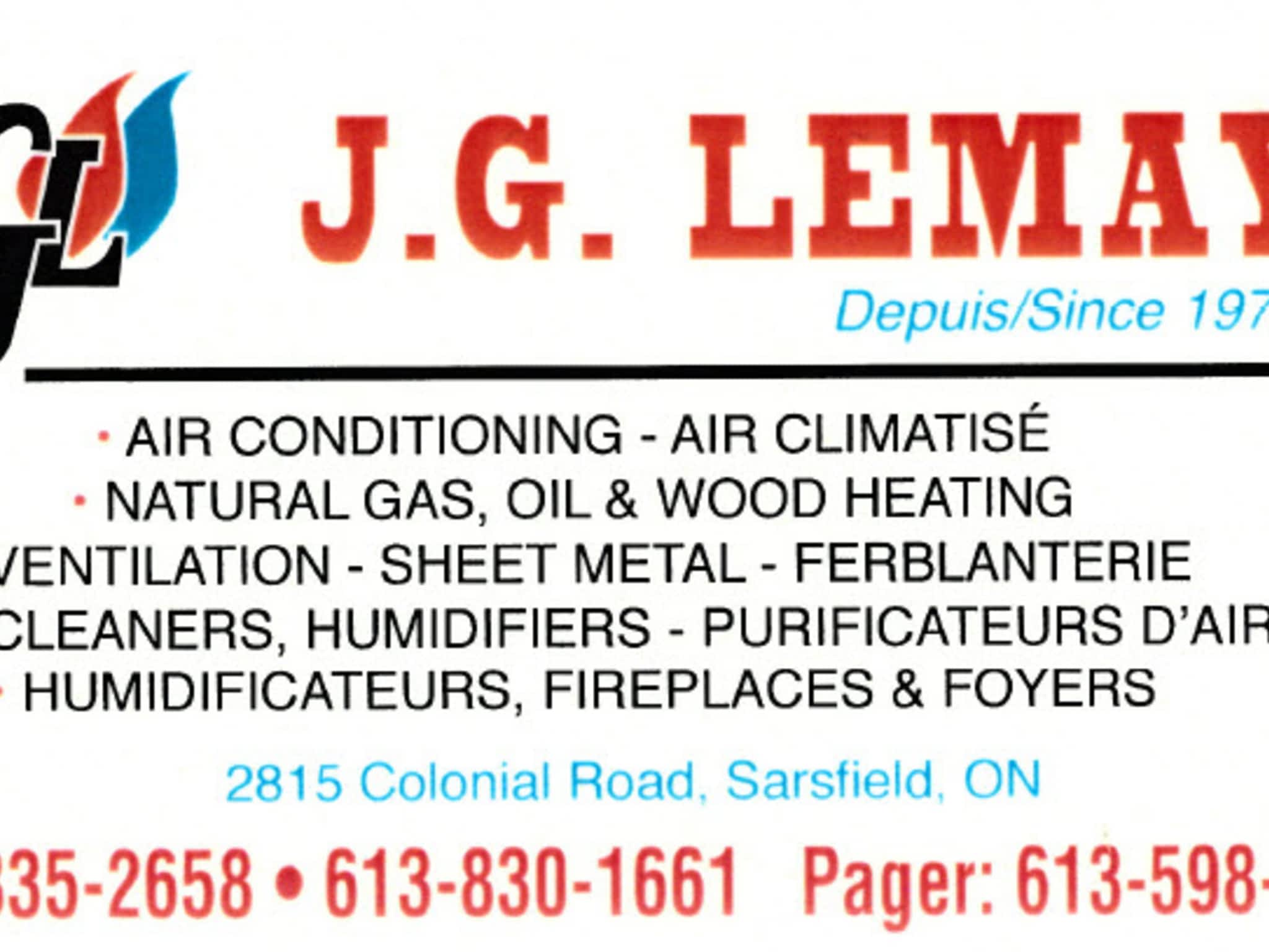 photo Lemay J G Heating & Air Conditioning