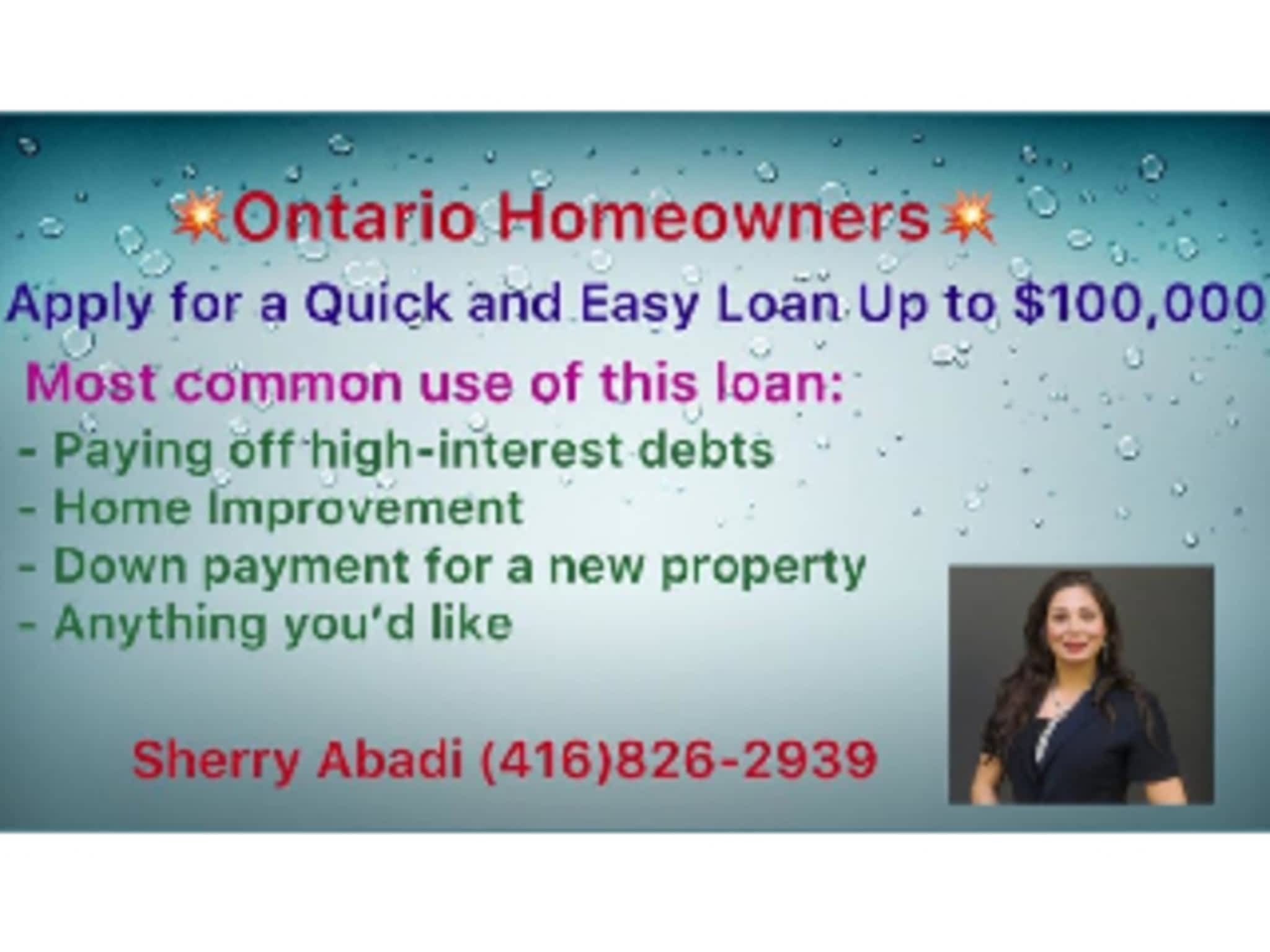 photo Sherry Abadi (Shahrzad Hosseinabadi) Loan for Ontario Homeowners