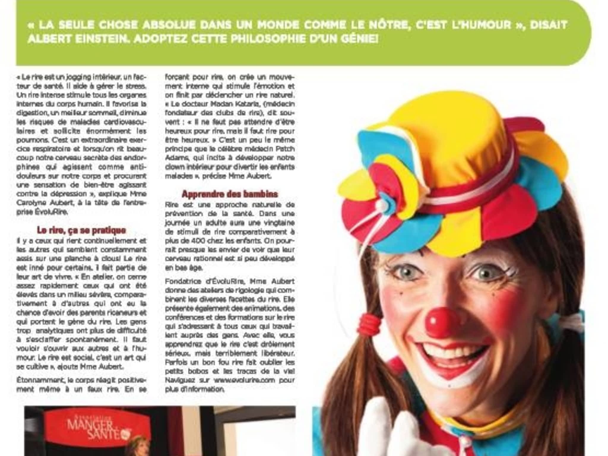 photo ÉvoluRire/ Animation Clown