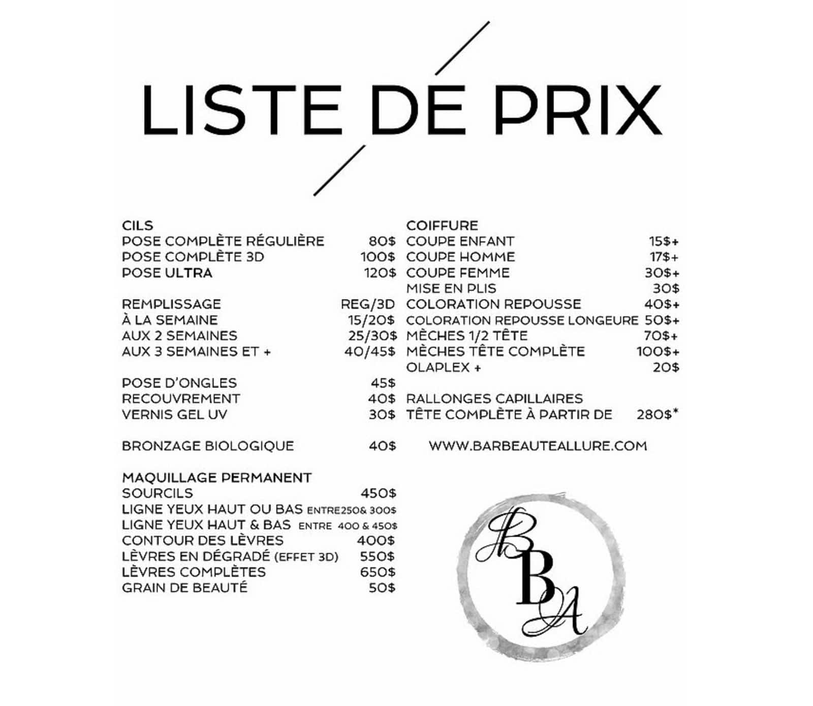 Bar Beauté Allure Opening Hours 2760 Montée Major