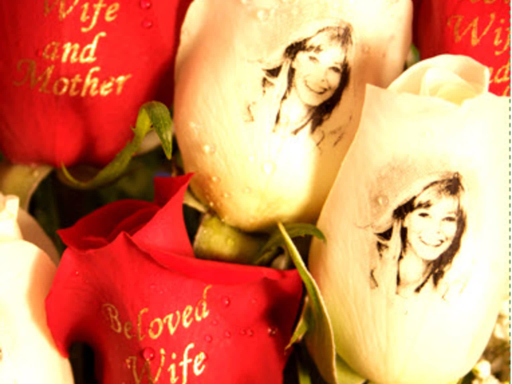 photo Messages on Flowers