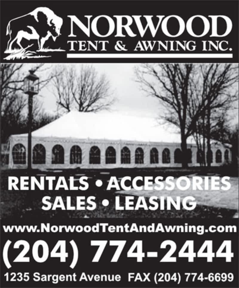 Norwood Tent & Awning Inc Winnipeg, MB 1235 Sargent Ave Canpages
