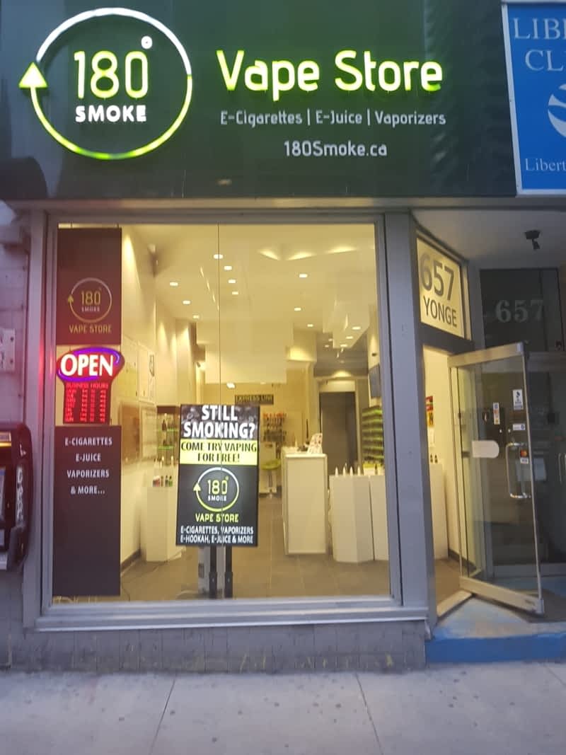 180 Smoke Vape Store Opening Hours 657 Yonge St Toronto ON