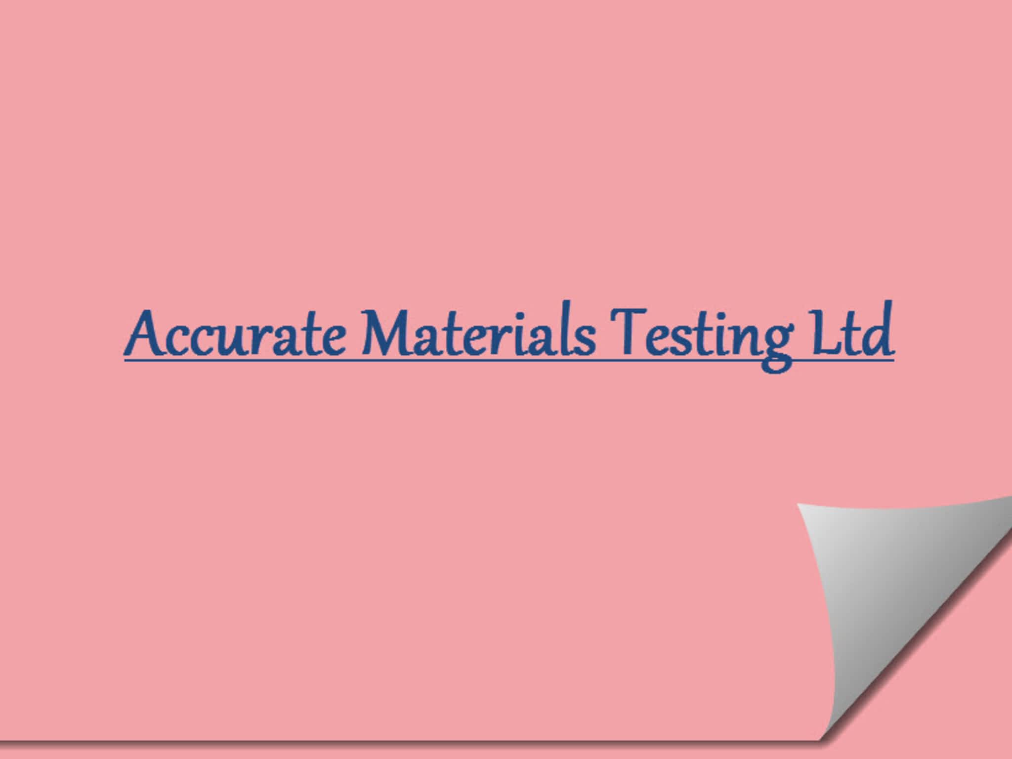 photo Accurate Materials Testing Ltd