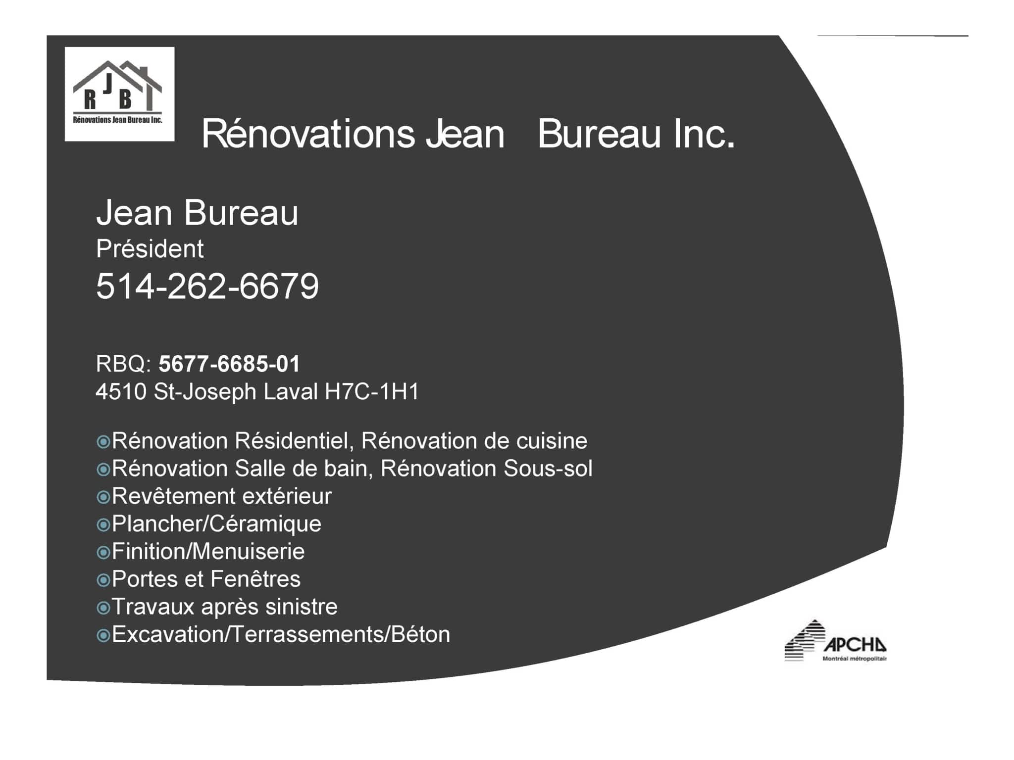 photo Rénovations Jean Bureau Inc