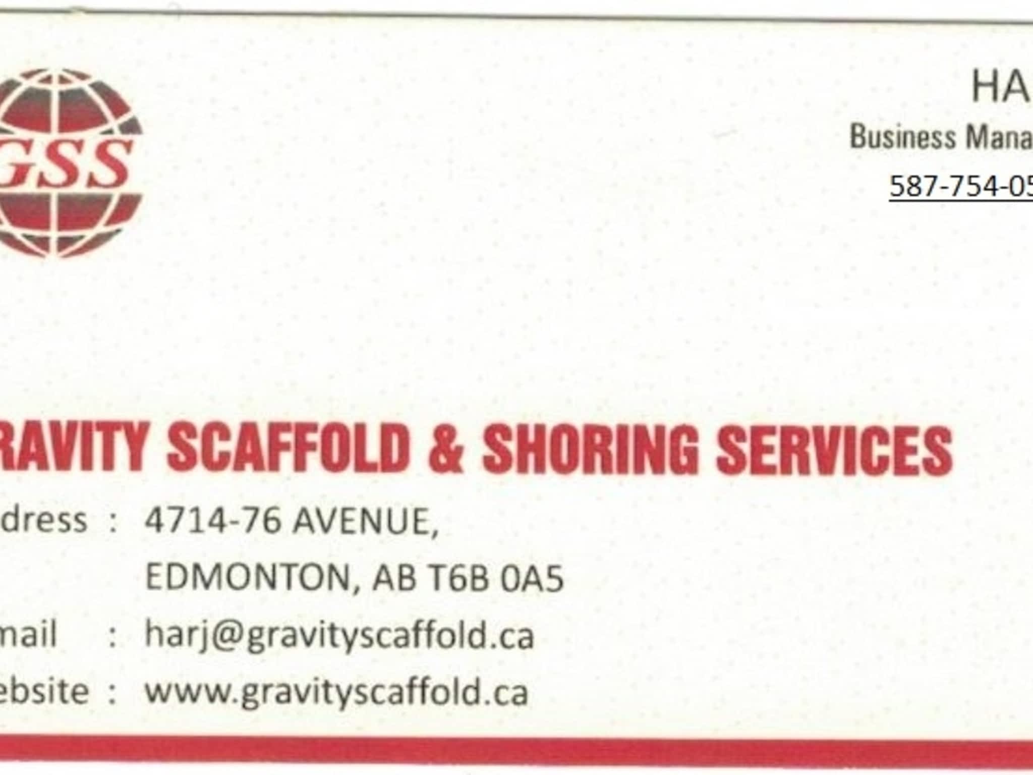 photo Gravity Scaffold & Shoring Services Inc