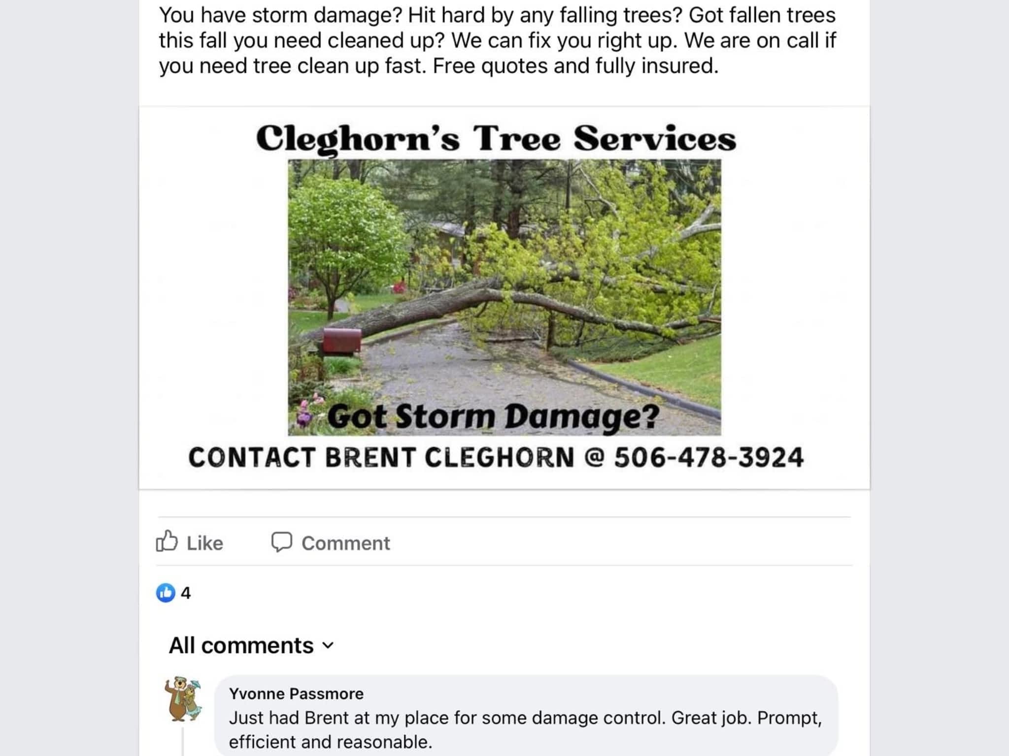 photo Cleghorn's Tree Service