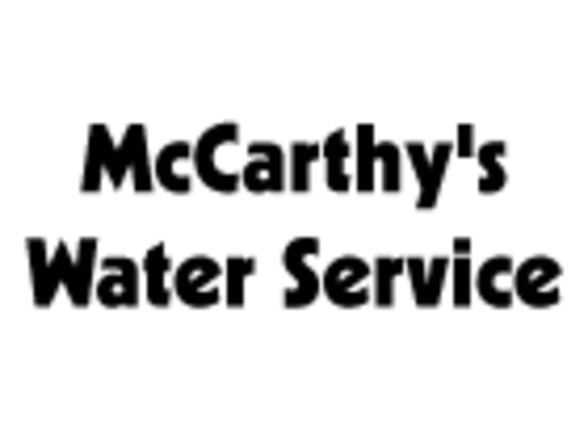 photo McCarthy's Water Service