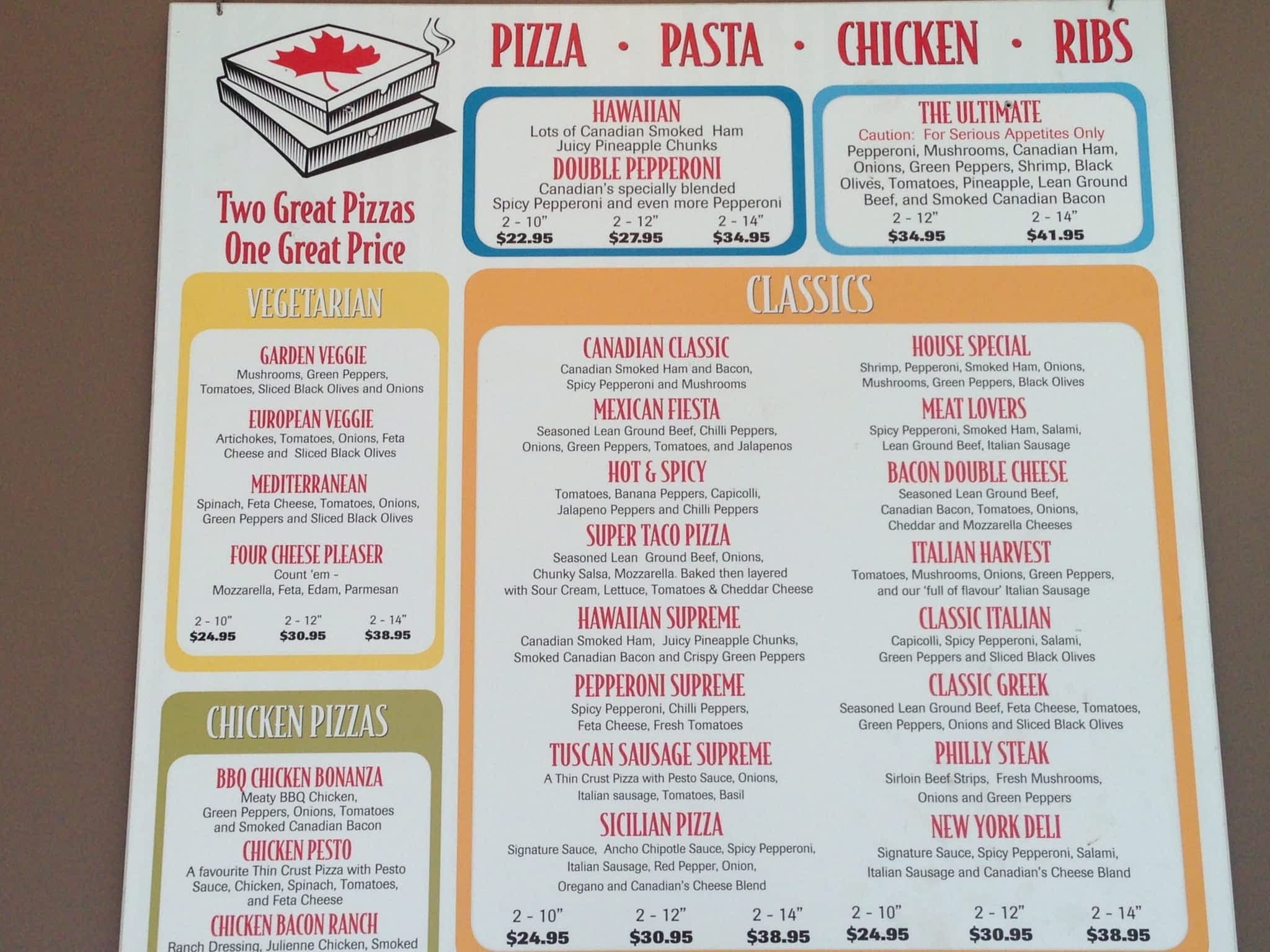 photo Canadian 2 For 1 Pizza