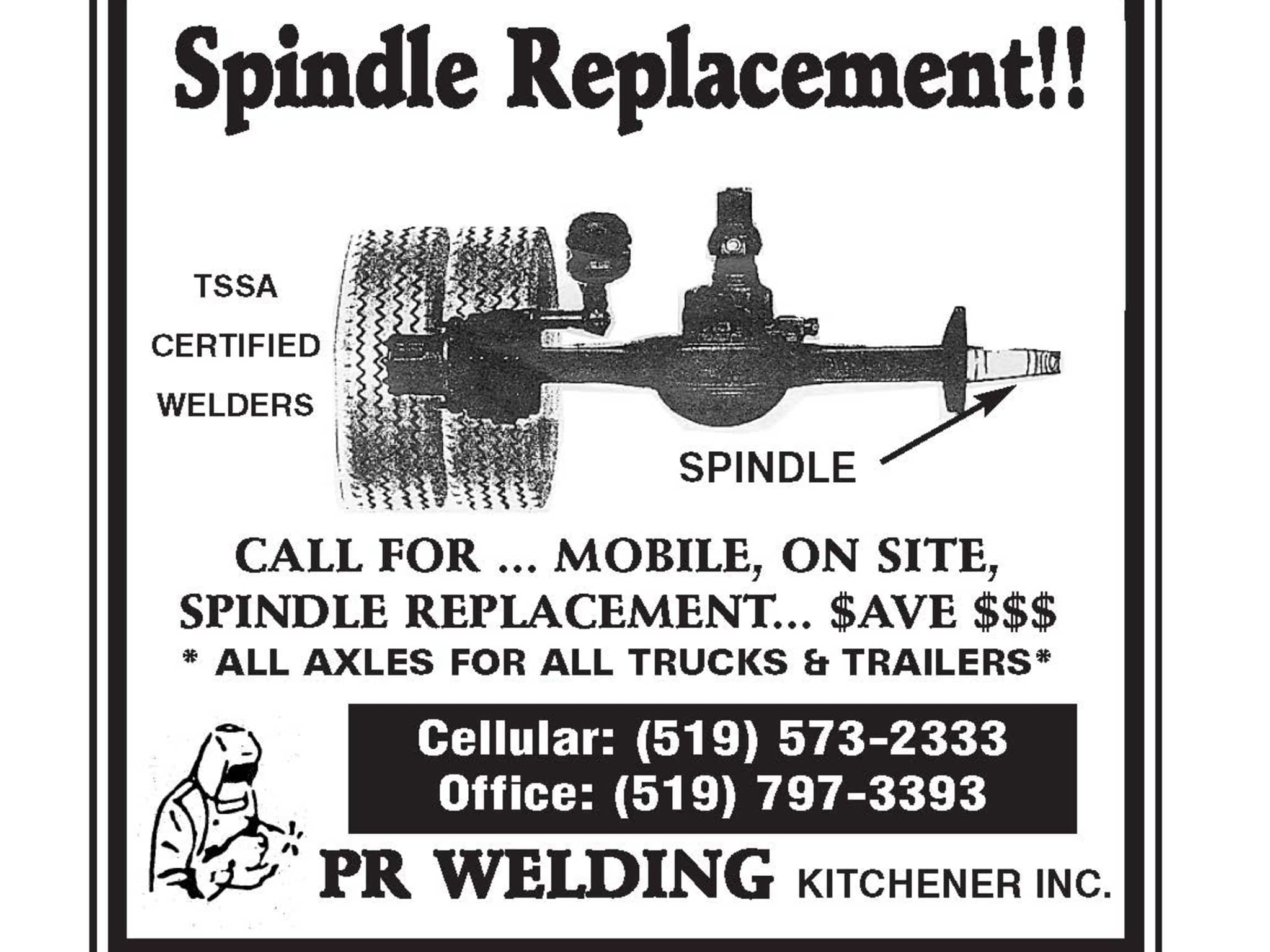photo PR Welding Kitchener Inc, Spindle Replacement