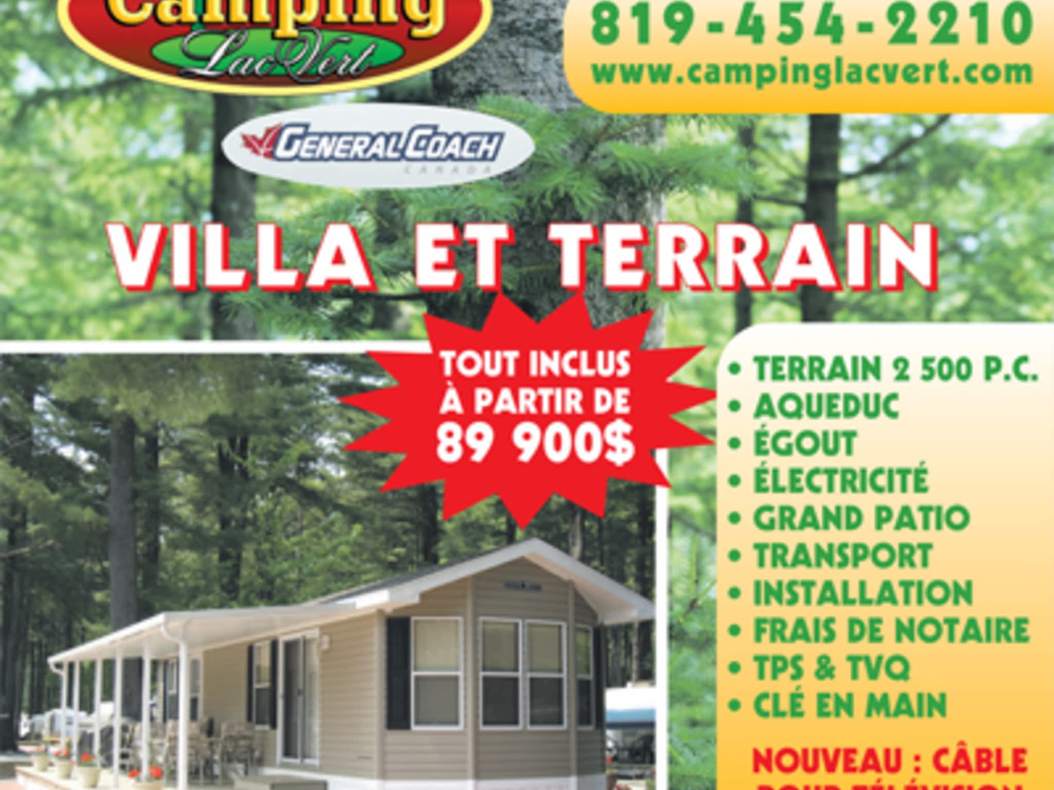 Camping Lac Vert ValdesBois, QC 124 ch du PontdeBois Canpages