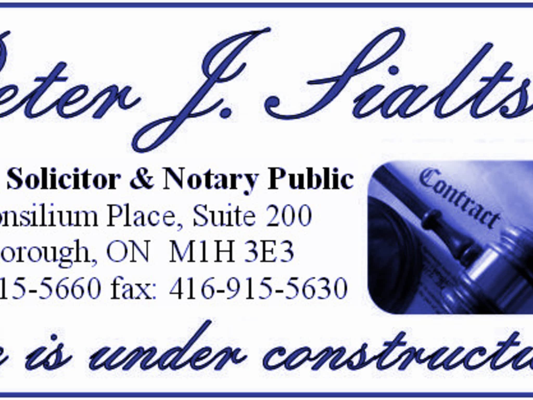 photo Peter J Sialtsis Barrister Solicitor & Notary Public