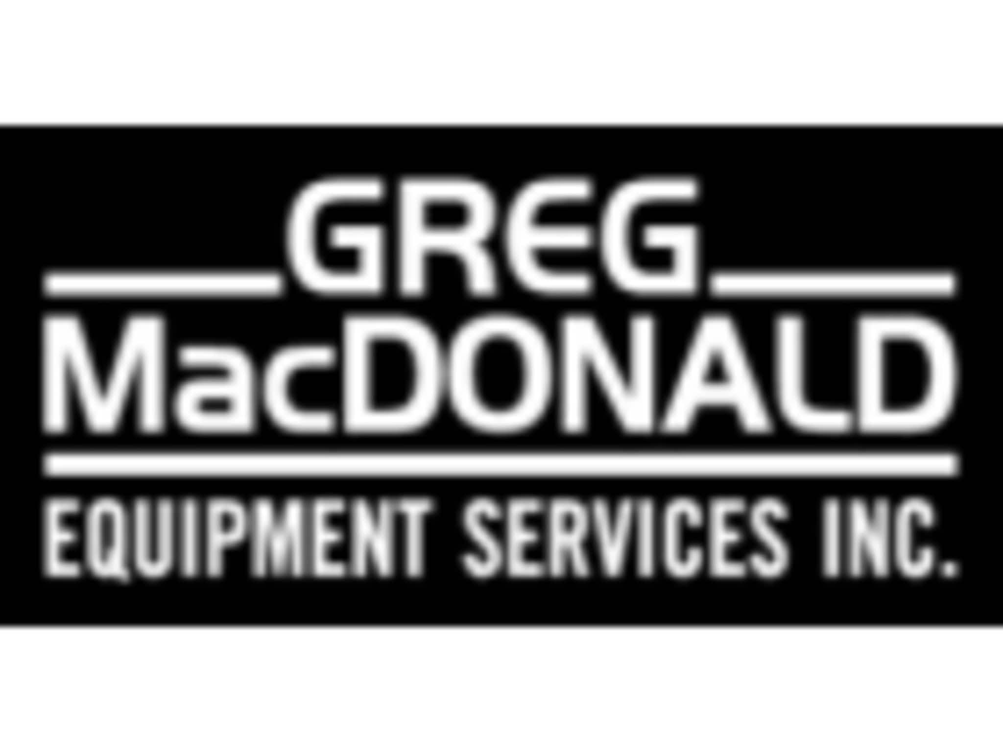 photo Greg MacDonald Equipment Services Inc