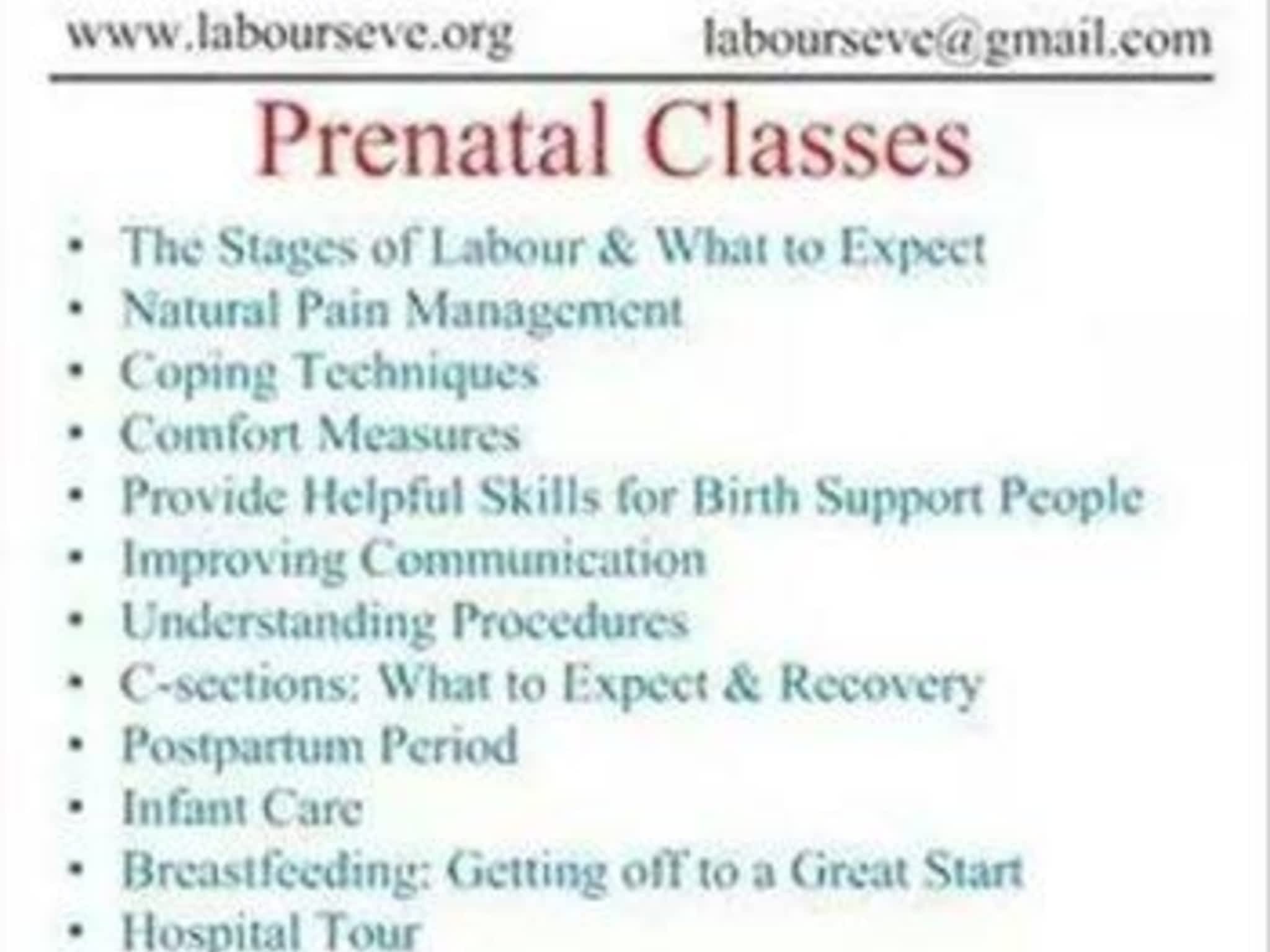 photo Labours Eve Birth Support Services
