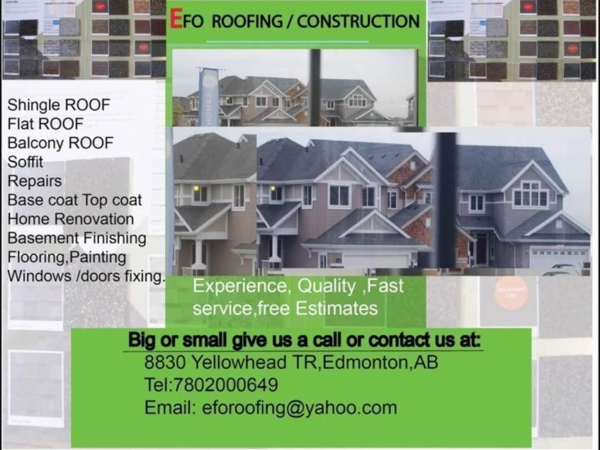 photo EFO Roofing/Construction