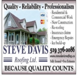 View Steve Davis Roofing Ltd.’s Markdale profile